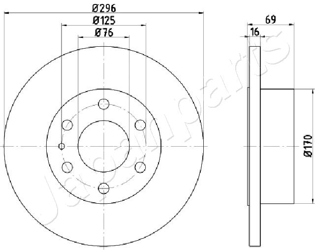 Brzdový kotúč JAPANPARTS