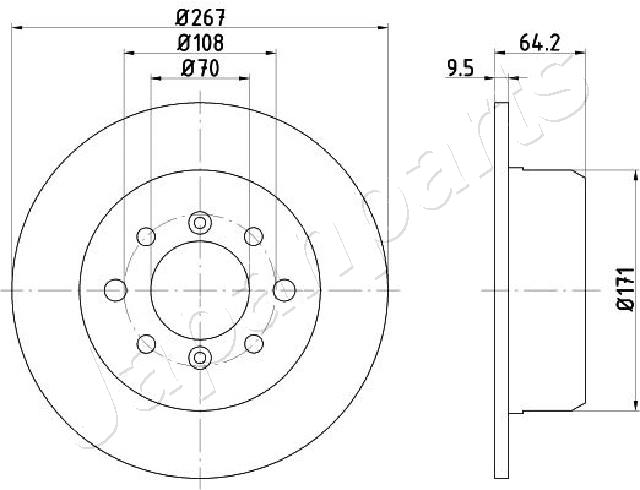 Brzdový kotúč JAPANPARTS