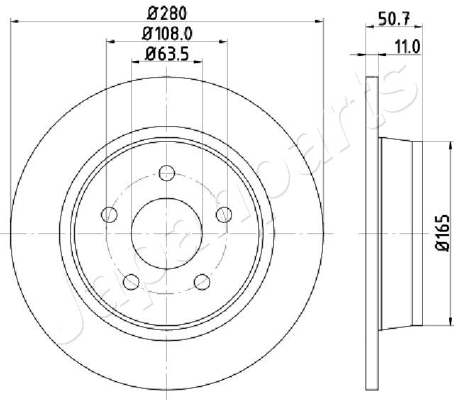 Brzdový kotúč JAPANPARTS