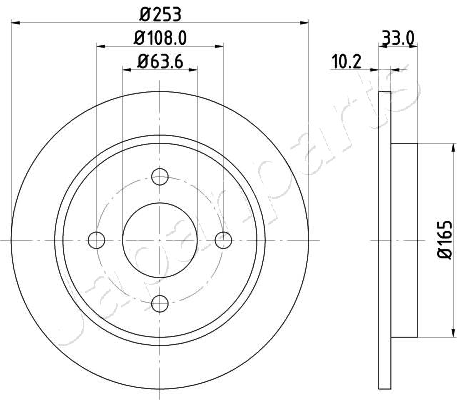 Brzdový kotúč JAPANPARTS