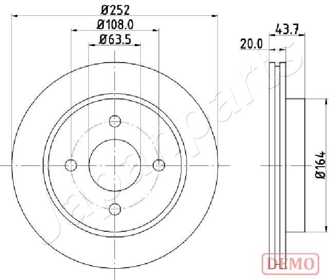 Brzdový kotúč JAPANPARTS