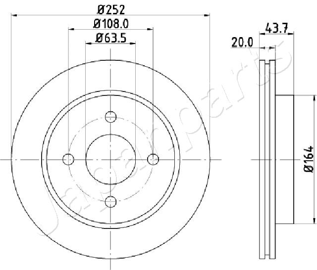 Brzdový kotúč JAPANPARTS