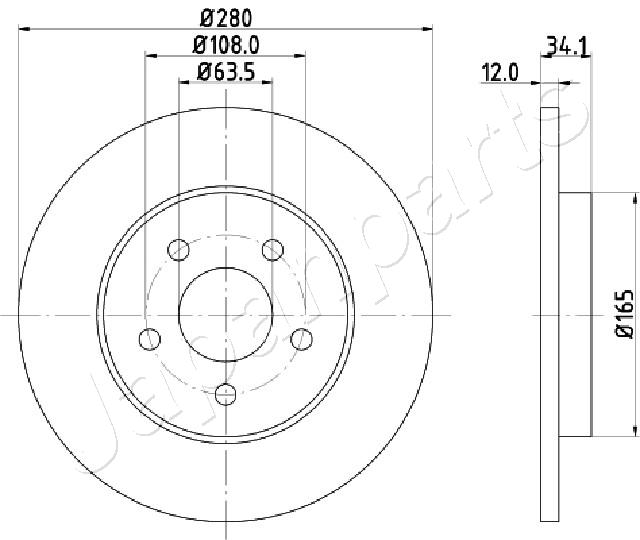 Brzdový kotúč JAPANPARTS