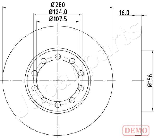 Brzdový kotúč JAPANPARTS