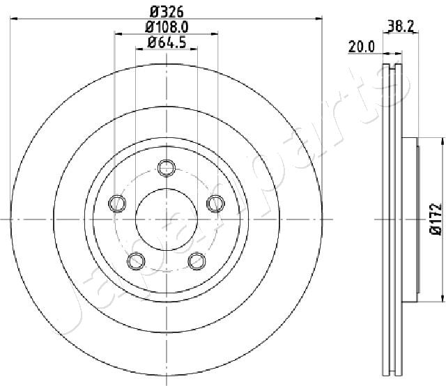 Brzdový kotúč JAPANPARTS