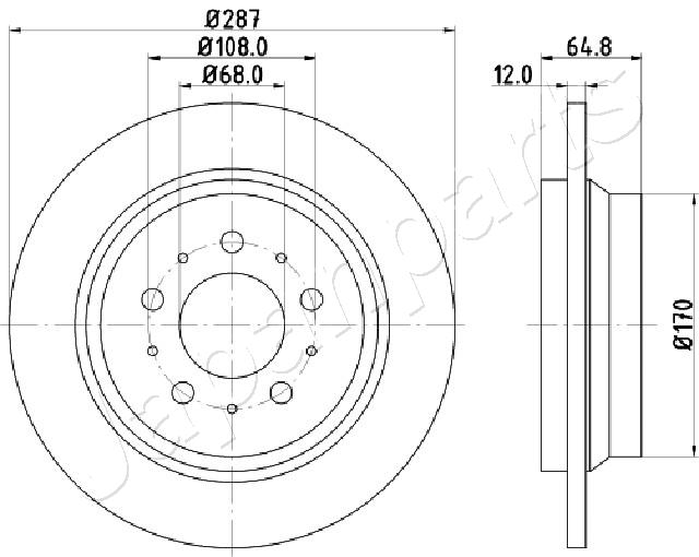 Brzdový kotúč JAPANPARTS