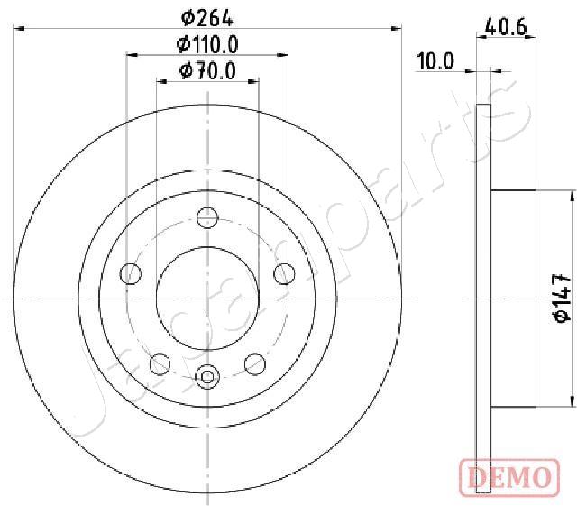 Brzdový kotúč JAPANPARTS