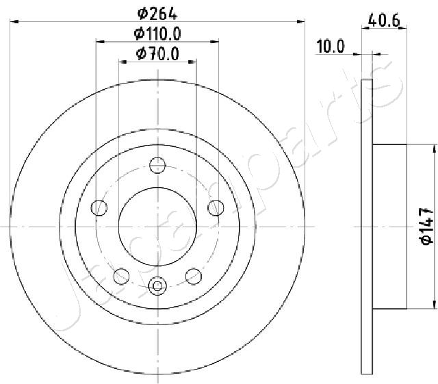 Brzdový kotúč JAPANPARTS