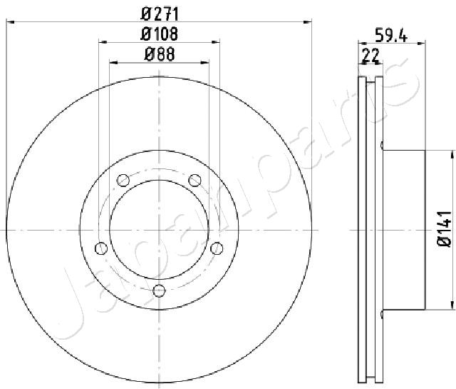 Brzdový kotúč JAPANPARTS