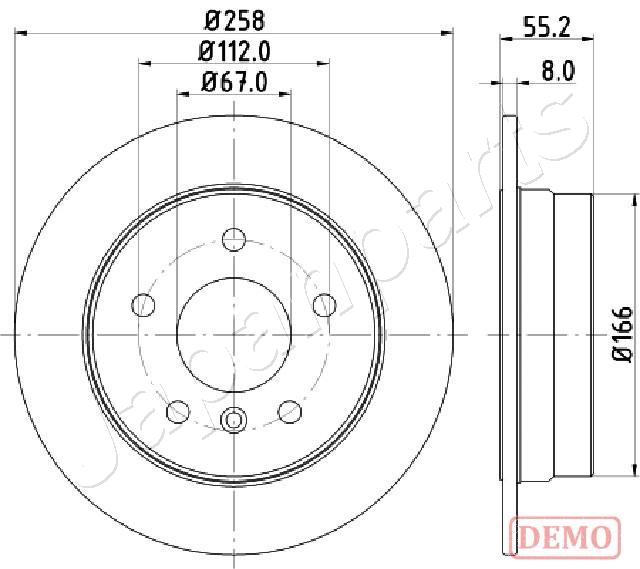 Brzdový kotúč JAPANPARTS