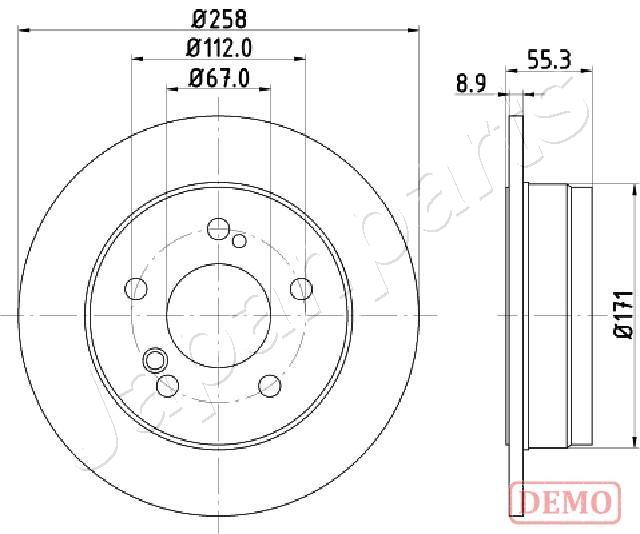 Brzdový kotúč JAPANPARTS