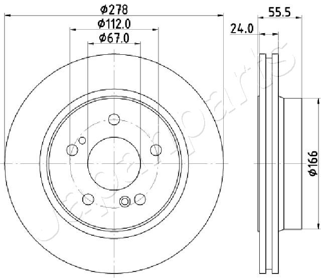 Brzdový kotúč JAPANPARTS
