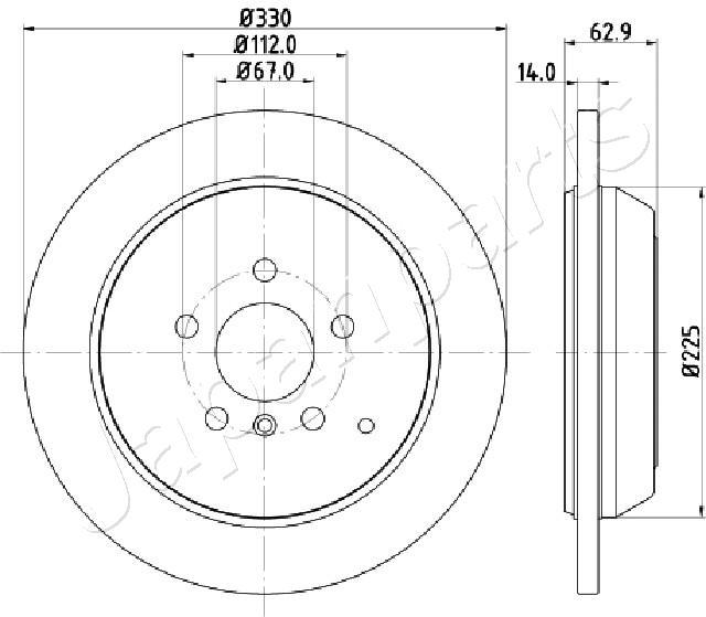 Brzdový kotúč JAPANPARTS