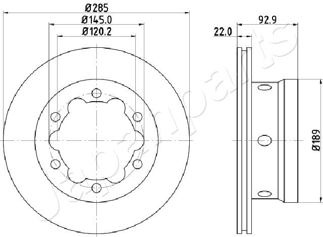 Brzdový kotúč JAPANPARTS