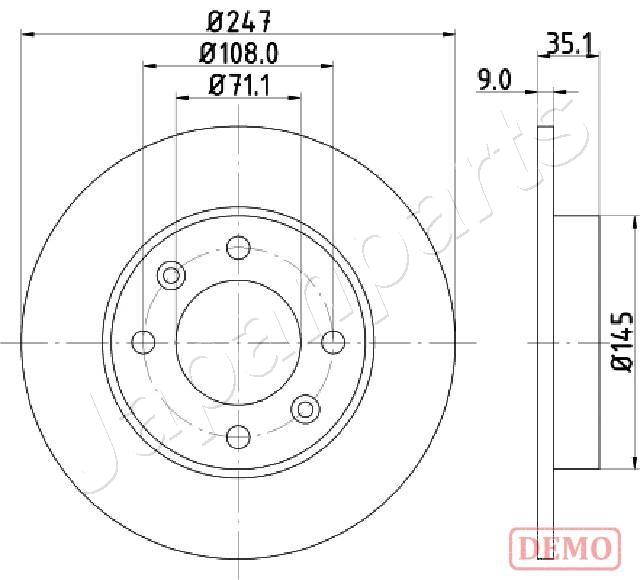 Brzdový kotúč JAPANPARTS