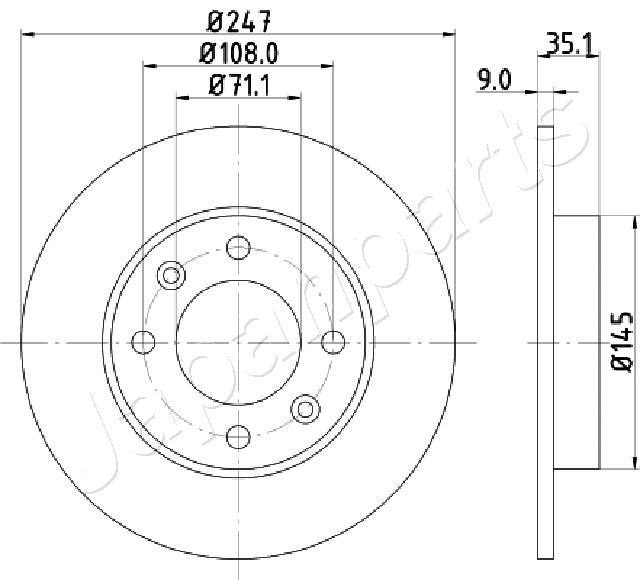 Brzdový kotúč JAPANPARTS