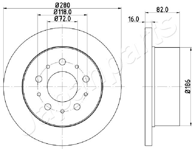 Brzdový kotúč JAPANPARTS