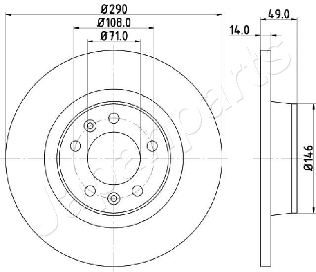 Brzdový kotúč JAPANPARTS