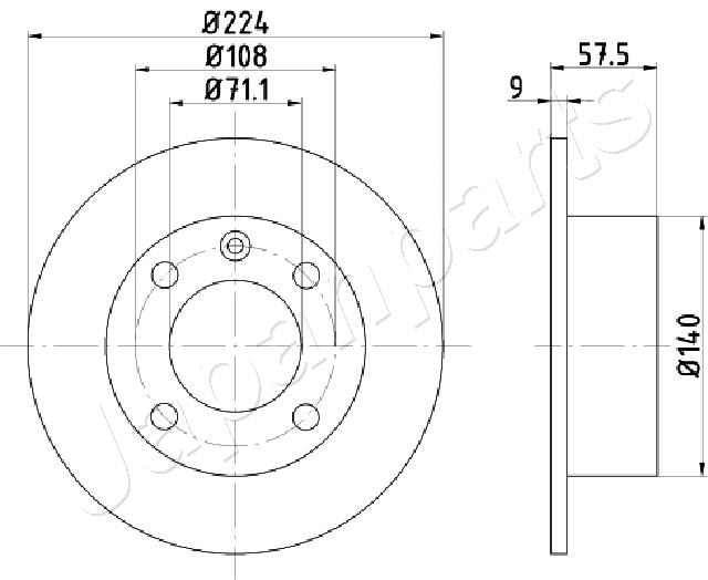 Brzdový kotúč JAPANPARTS