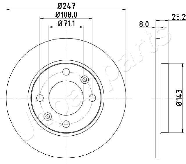 Brzdový kotúč JAPANPARTS