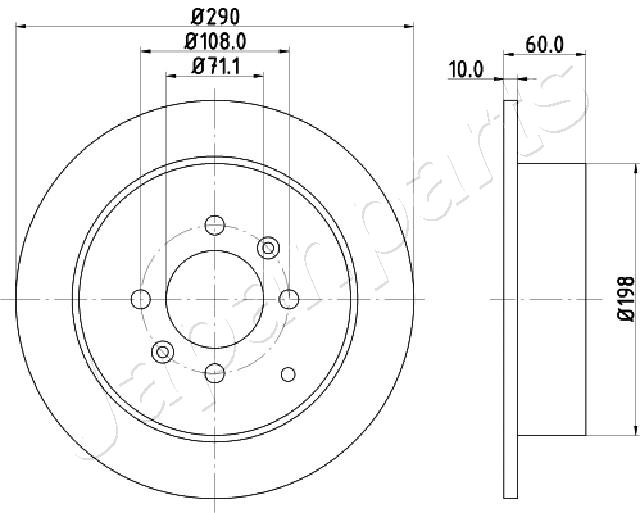 Brzdový kotúč JAPANPARTS