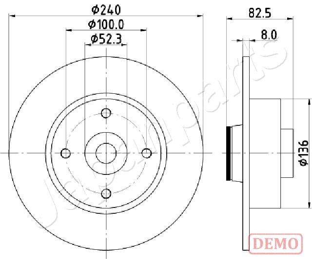 Brzdový kotúč JAPANPARTS