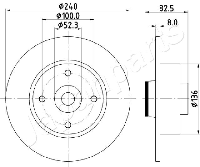 Brzdový kotúč JAPANPARTS