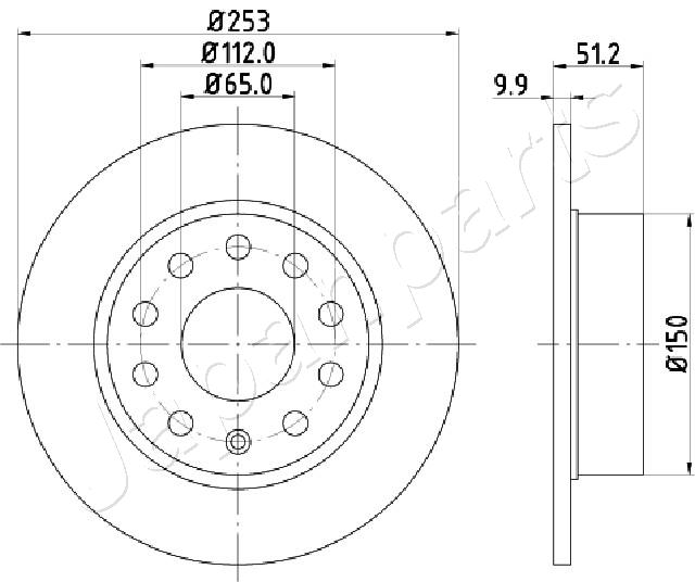 Brzdový kotúč JAPANPARTS