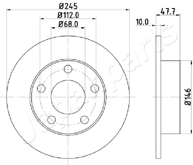 Brzdový kotúč JAPANPARTS