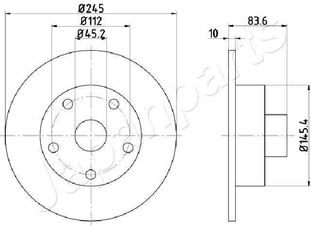 Brzdový kotúč JAPANPARTS