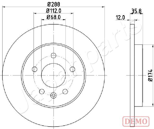Brzdový kotúč JAPANPARTS