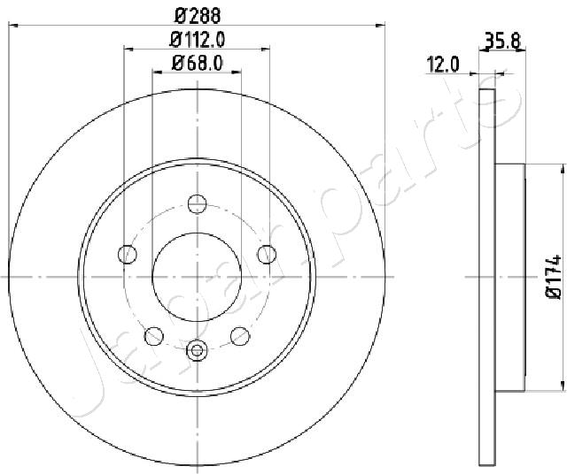 Brzdový kotúč JAPANPARTS