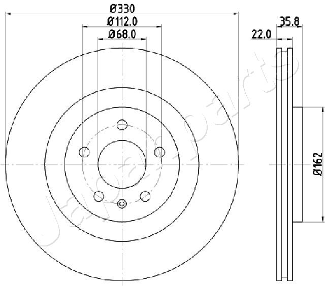 Brzdový kotúč JAPANPARTS