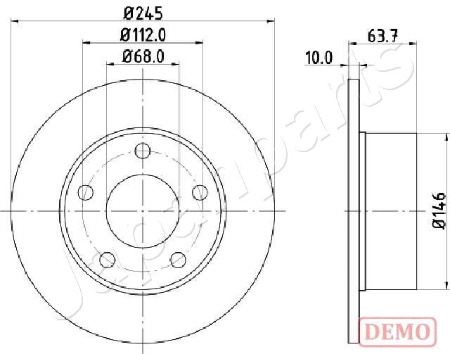 Brzdový kotúč JAPANPARTS