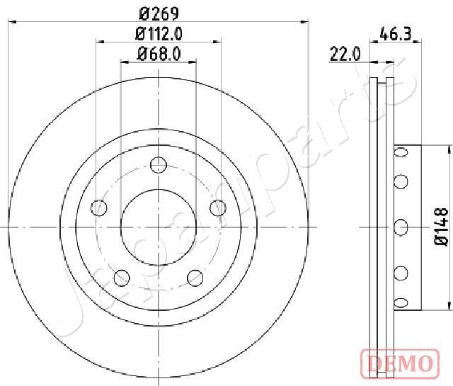 Brzdový kotúč JAPANPARTS