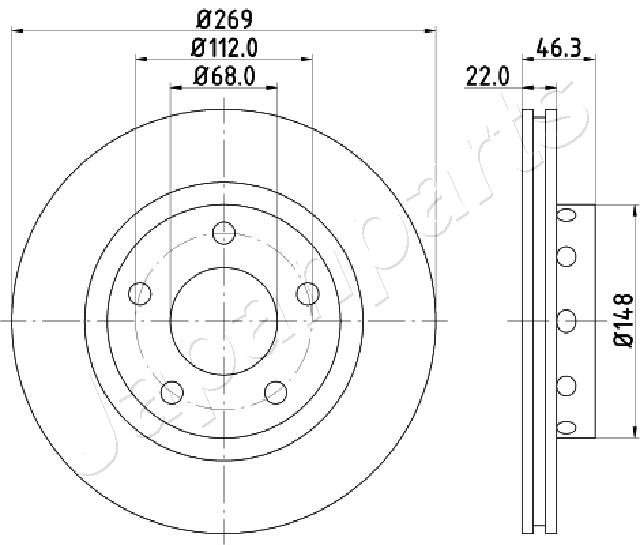 Brzdový kotúč JAPANPARTS