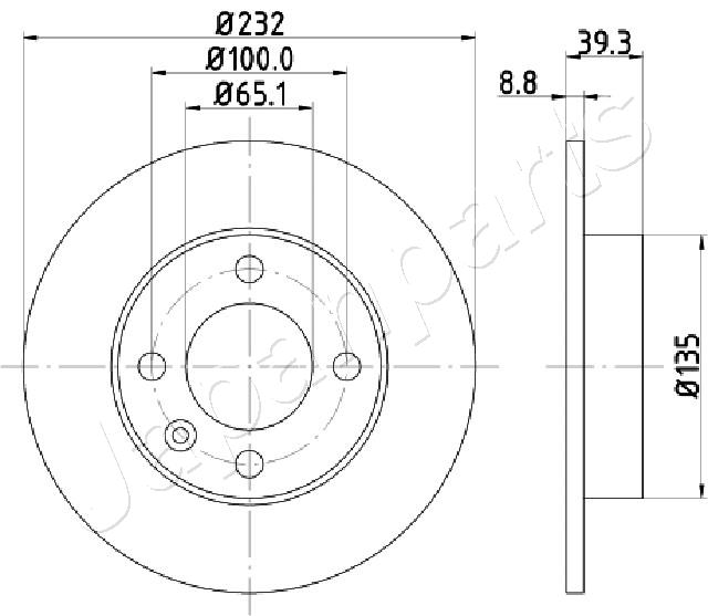 Brzdový kotúč JAPANPARTS