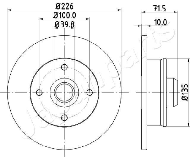 Brzdový kotúč JAPANPARTS