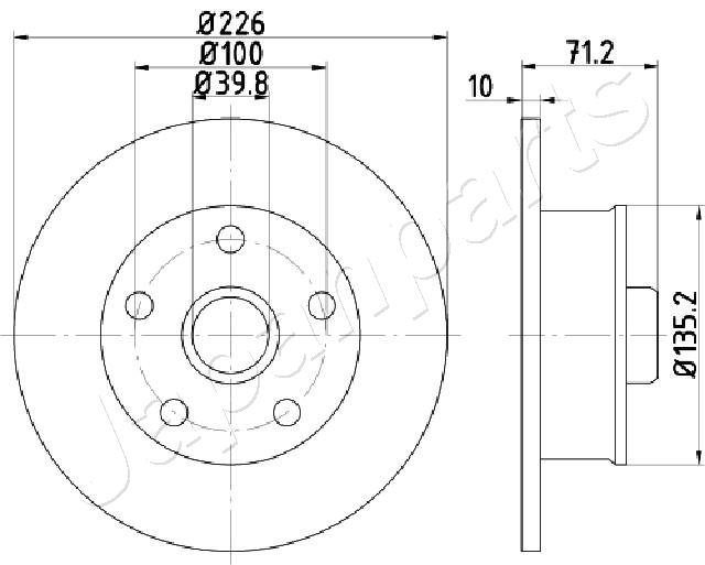 Brzdový kotúč JAPANPARTS