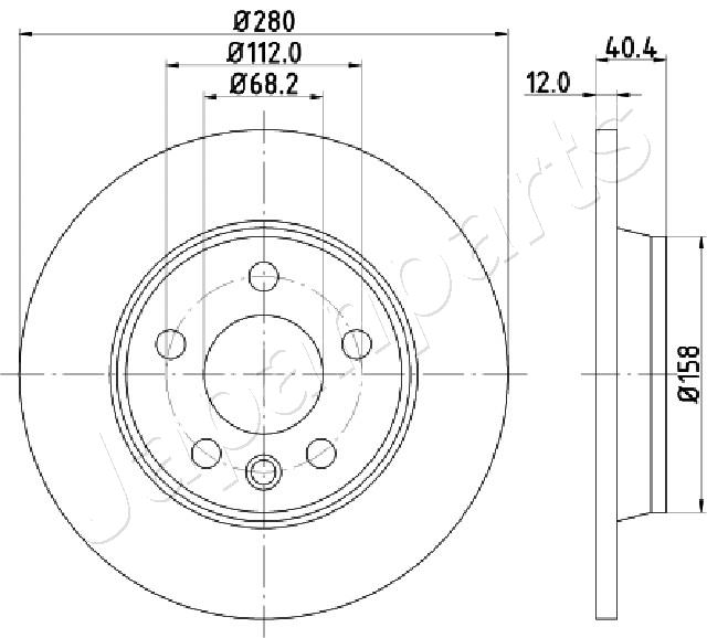 Brzdový kotúč JAPANPARTS