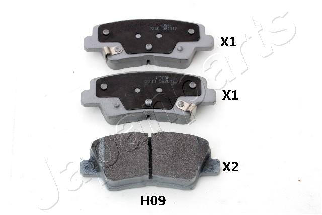 Sada brzdových platničiek kotúčovej brzdy JAPANPARTS
