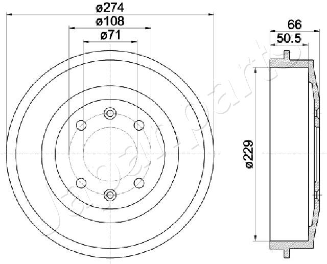 Brzdový bubon JAPANPARTS