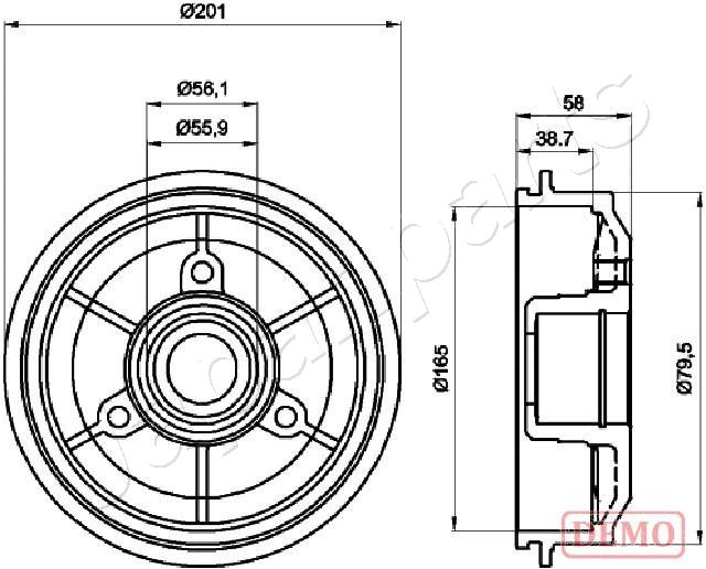 Brzdový bubon JAPANPARTS