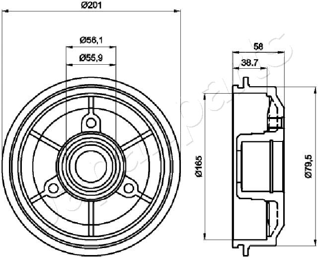 Brzdový bubon JAPANPARTS