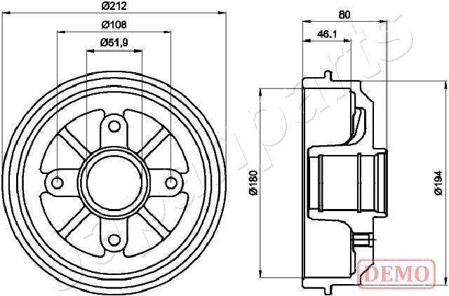 Brzdový bubon JAPANPARTS