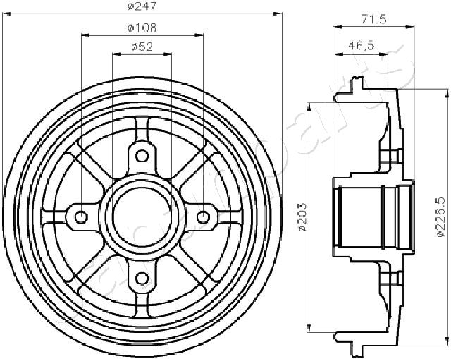 Brzdový bubon JAPANPARTS