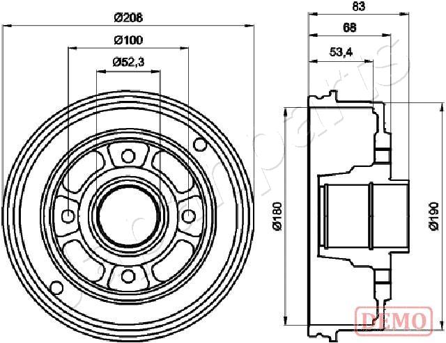 Brzdový bubon JAPANPARTS