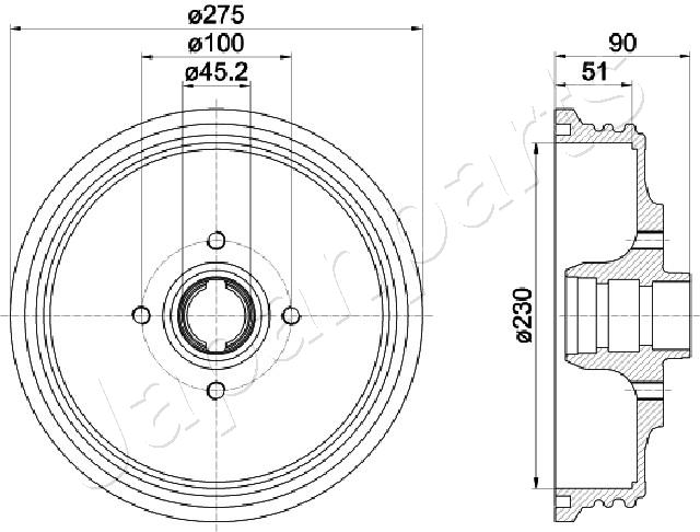Brzdový bubon JAPANPARTS