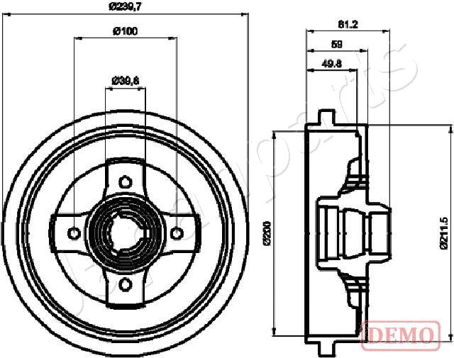 Brzdový bubon JAPANPARTS