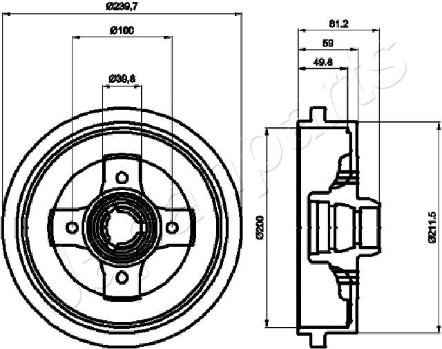Brzdový bubon JAPANPARTS